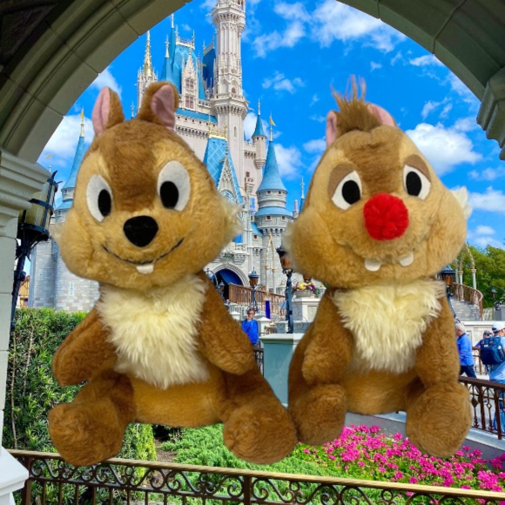 1970s Walt Disney Production Chip 'n Dale Chipmunks Plush Stuffed Toys USA